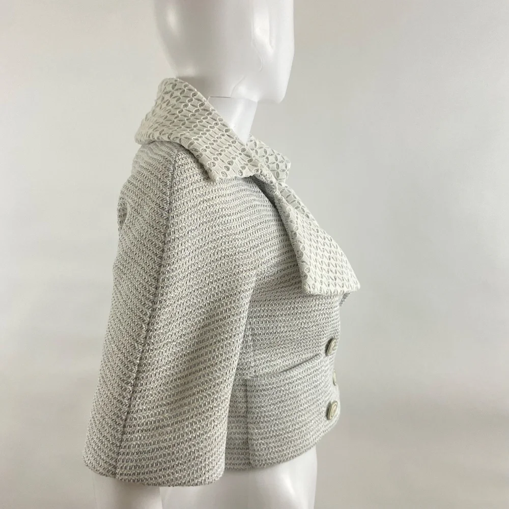 CHANEL Tweed Eyelet Crop Jacket